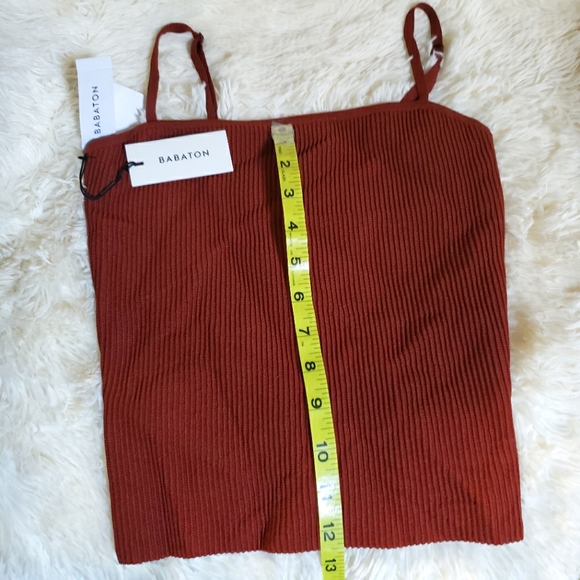 BABATON knit tank/cami ribbed knit cropped Sweater top - Picture 7 of 9